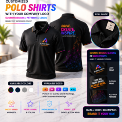 Customized Polo T-Shirts with Logo Printing | Premium Corporate Apparel