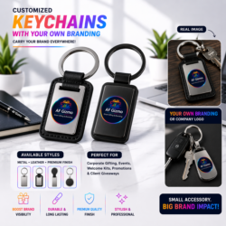 Customized Keychains with Logo Branding | Premium Metal & Leather Keychains