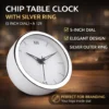 ChatGPT Image Apr 2, 2026, 07_22_19 PM Elegant Chip Table Clock with Silver Ring β 5 Inch Dial -A129